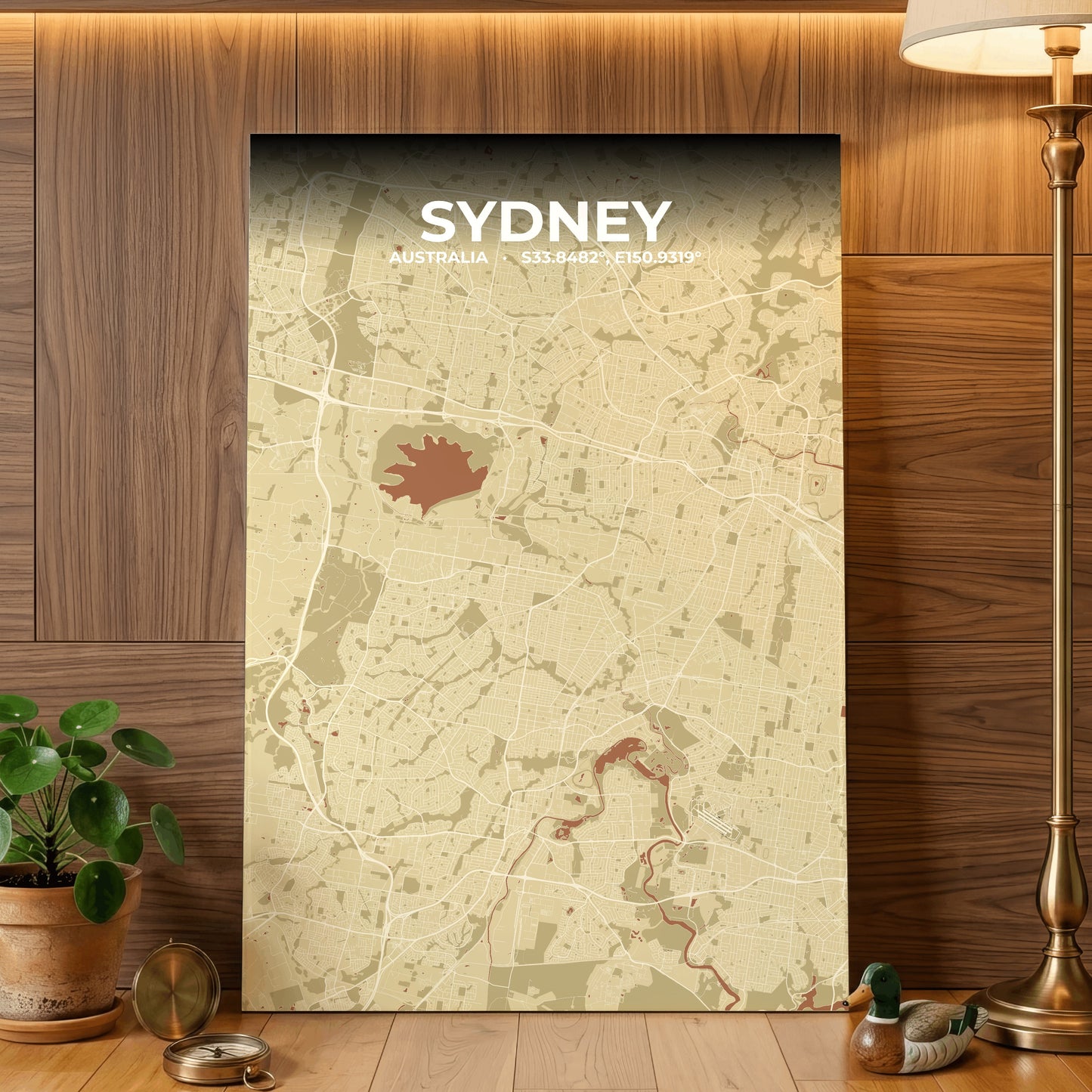 Sydney Ember Map Poster