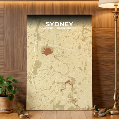 Sydney Ember Map Poster
