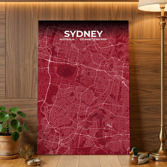 Sydney Garnet Map Poster