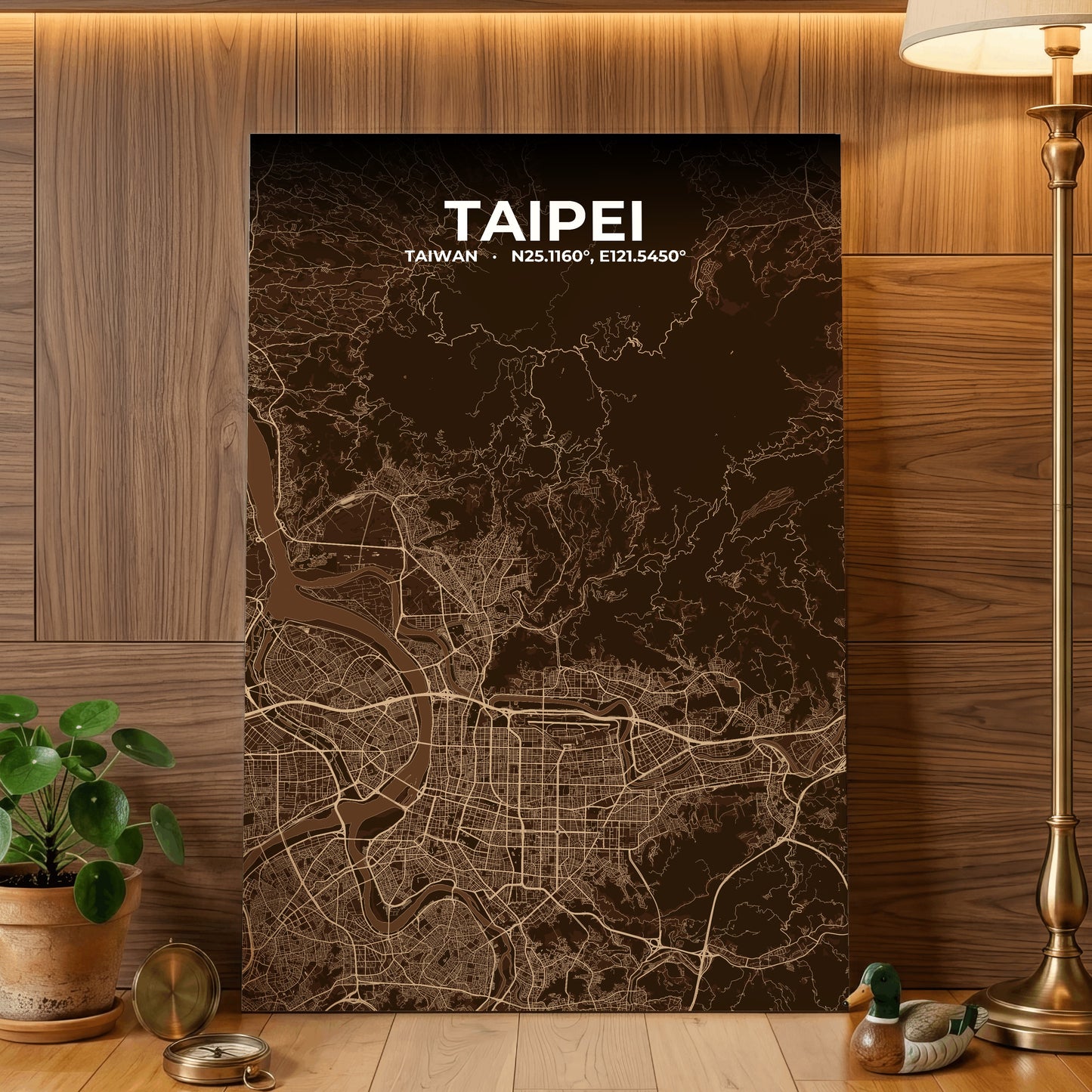 Taipei Plum Map Poster