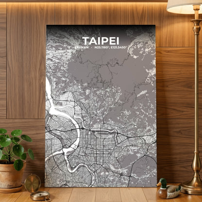 Taipei Ash Map Poster