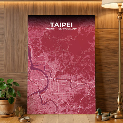 Taipei Scarlet Map Poster