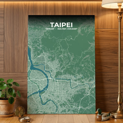 Taipei Mist Map Poster