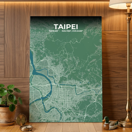 Taipei Mist Map Poster