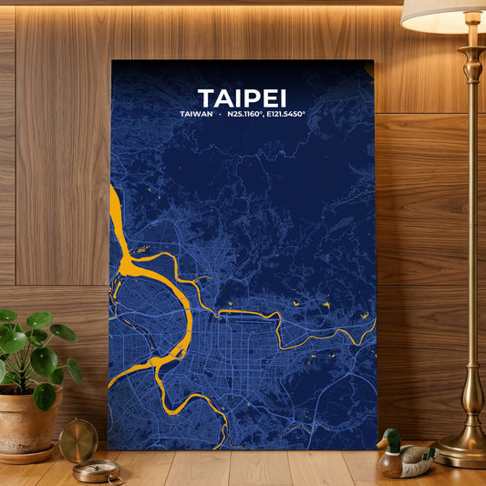 Taipei Ink Map Poster