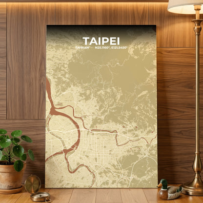 Taipei Ember Map Poster