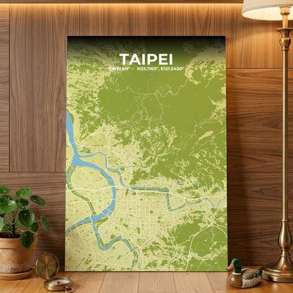 Taipei Fern Map Poster