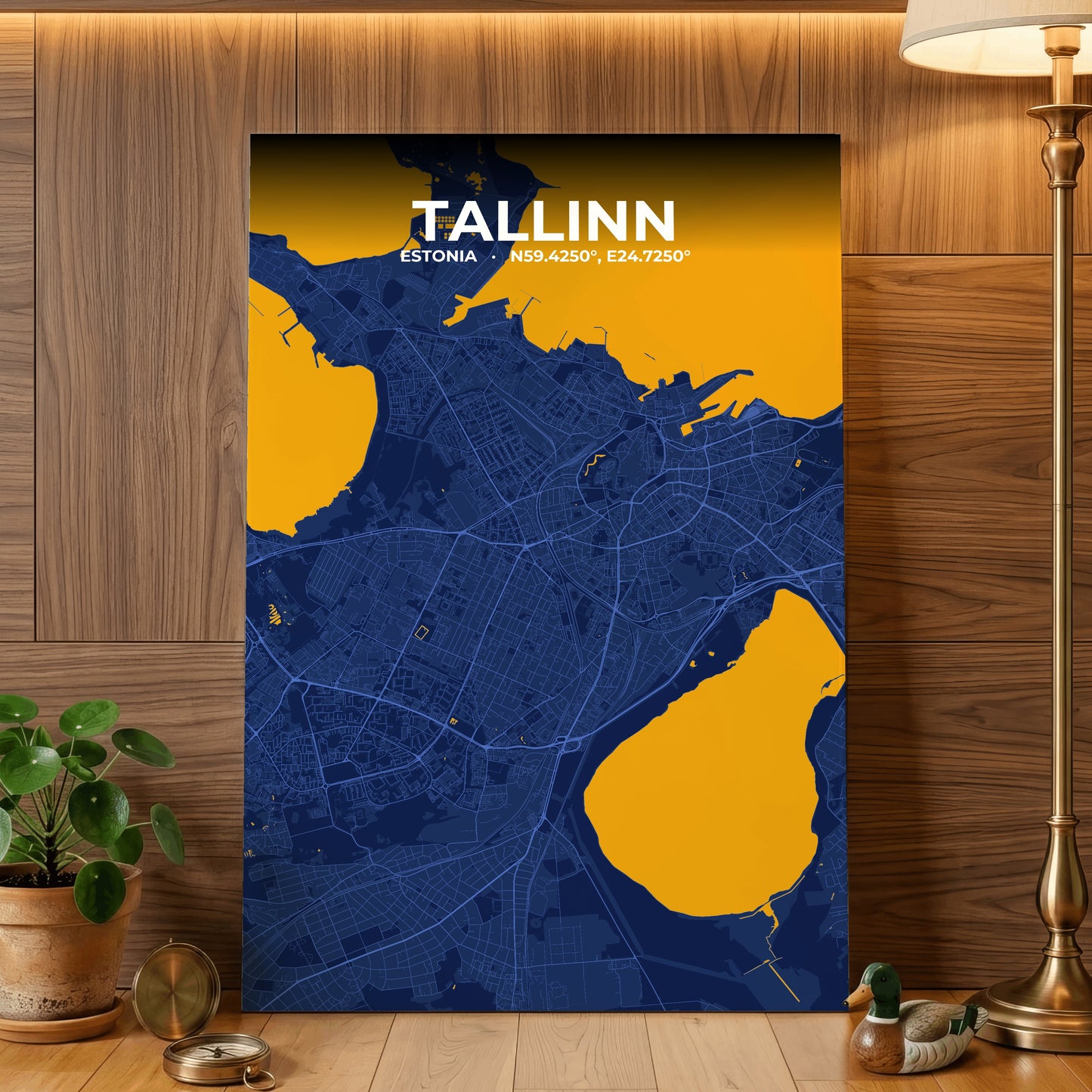 Tallinn Ink Map Poster
