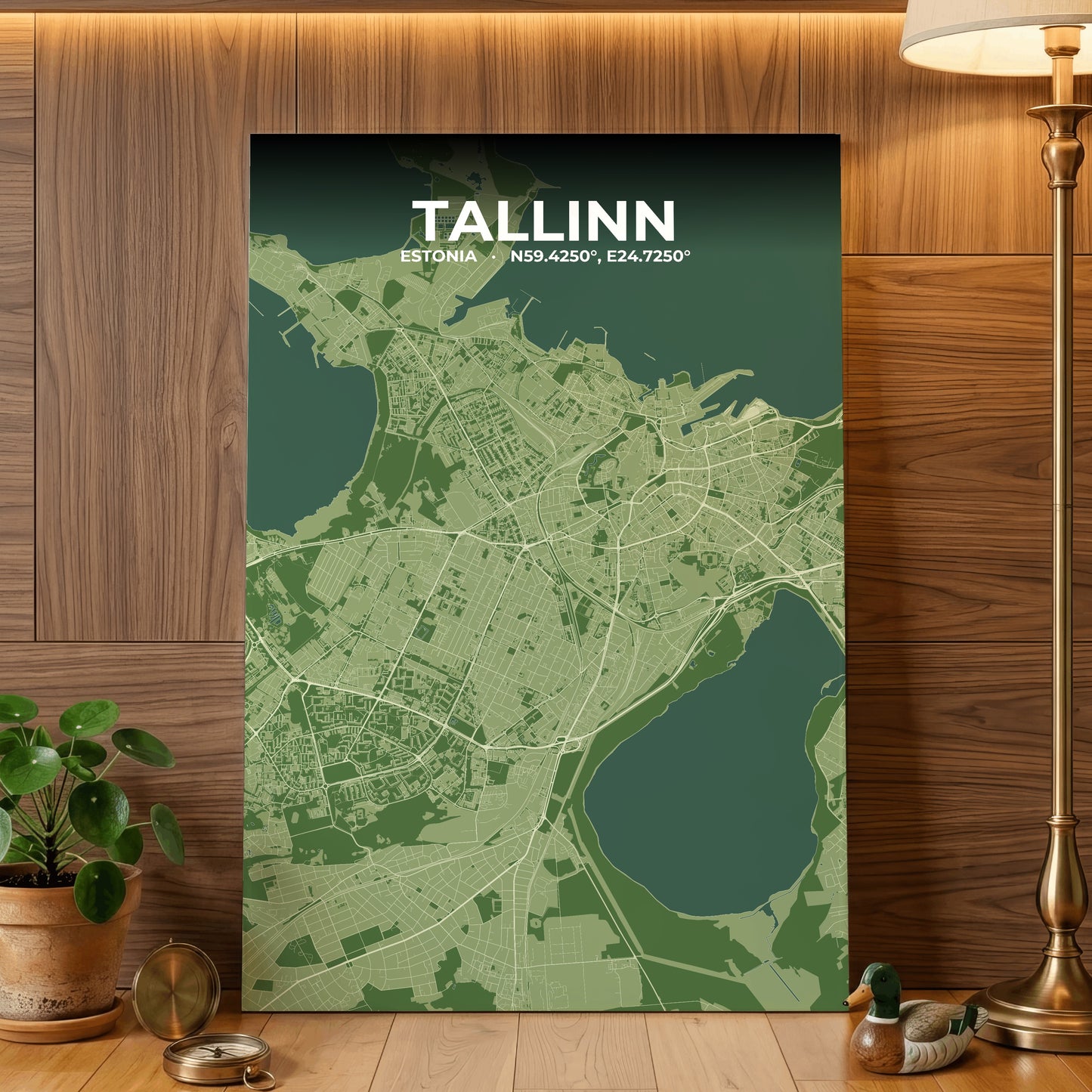 Tallinn Clay Map Poster