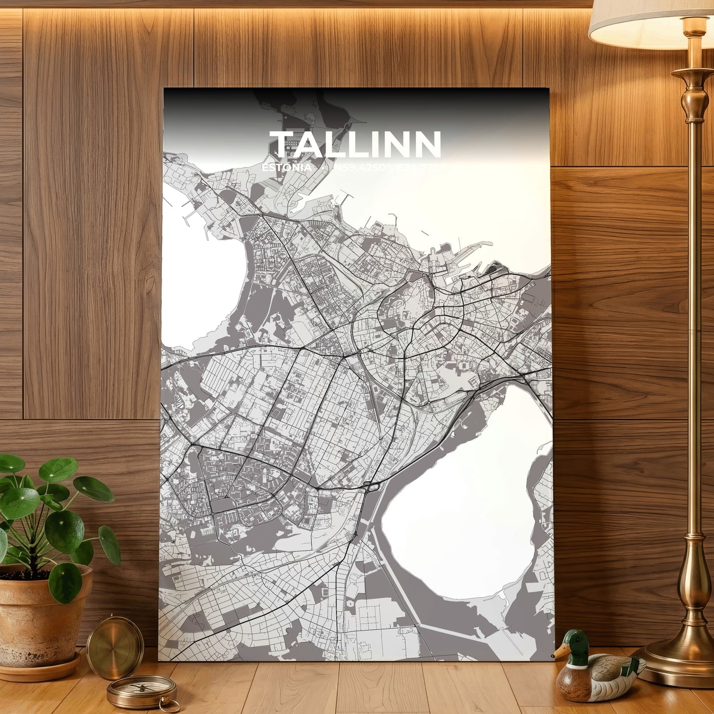 Tallinn Ash Map Poster