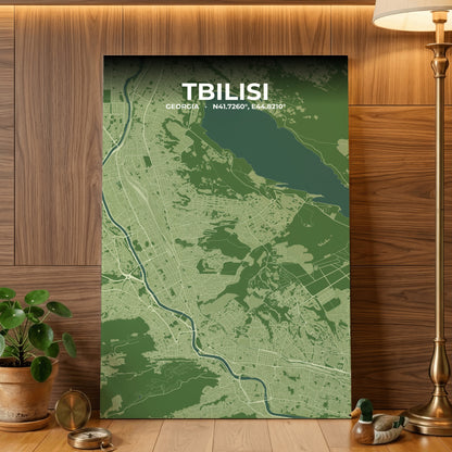Tbilisi Clay Map Poster