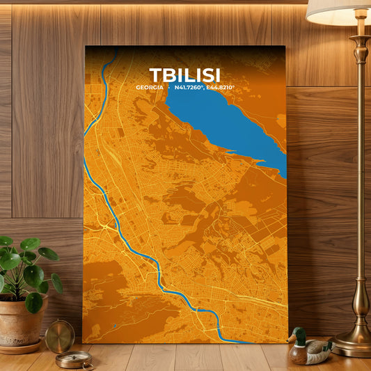 Tbilisi Scorch Map Poster