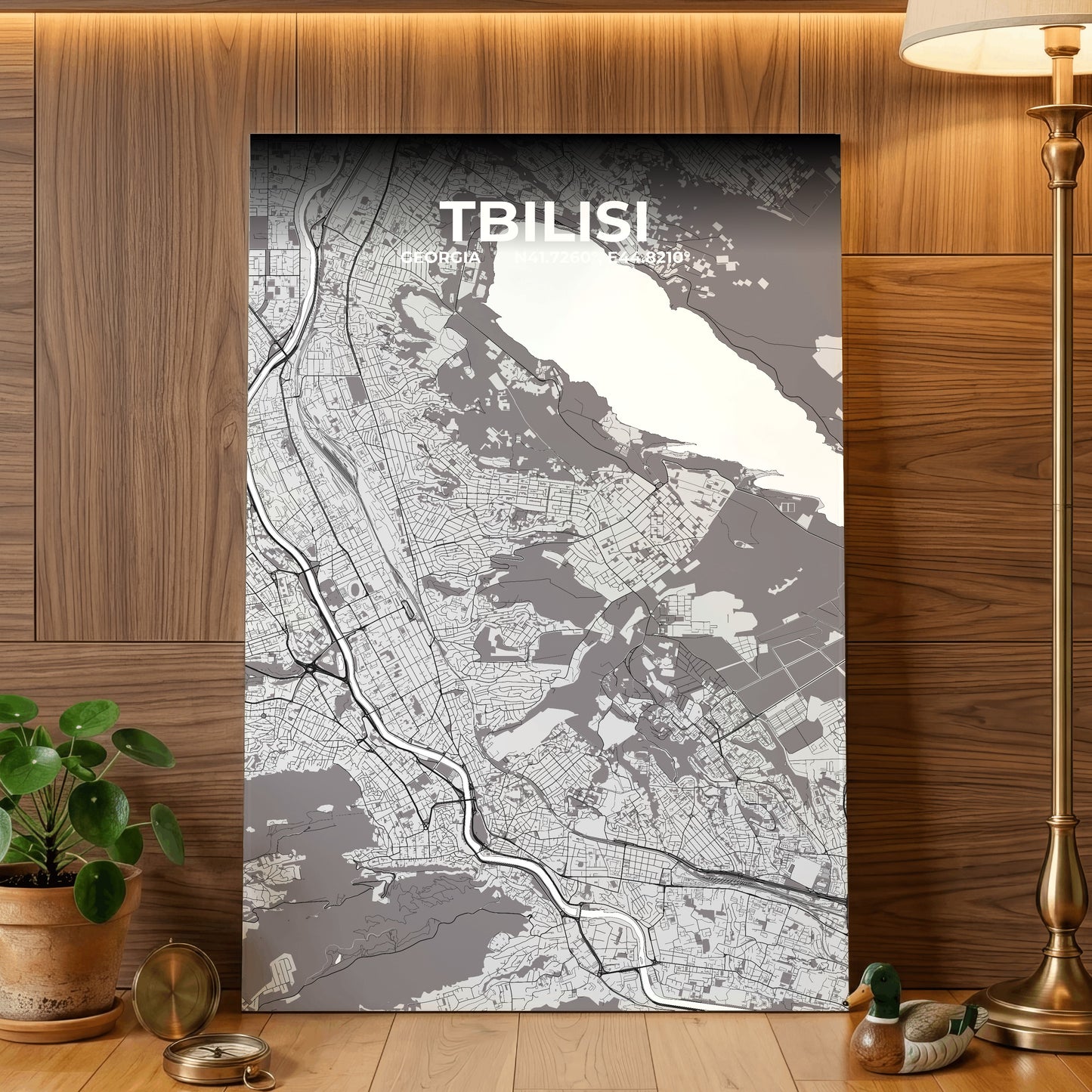 Tbilisi Ash Map Poster