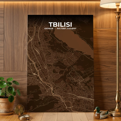 Tbilisi Plum Map Poster