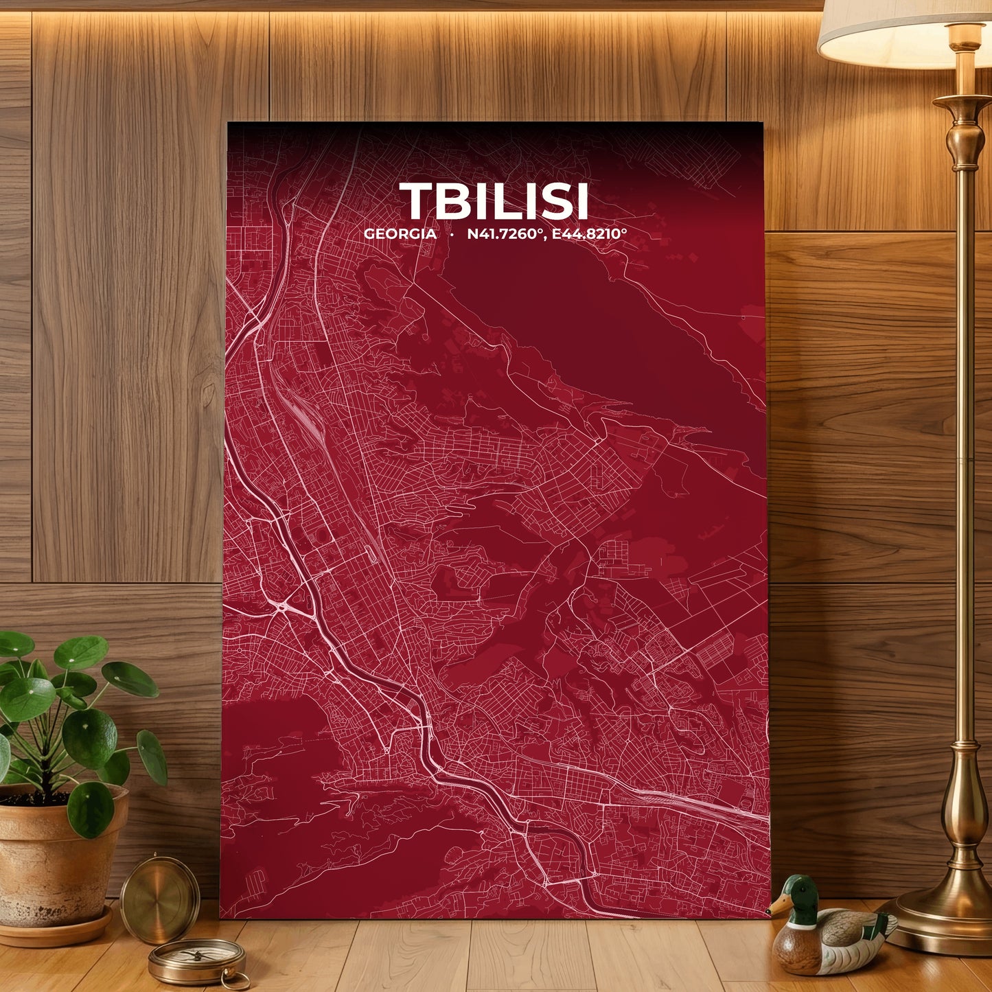 Tbilisi Garnet Map Poster