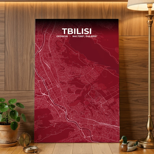 Tbilisi Garnet Map Poster