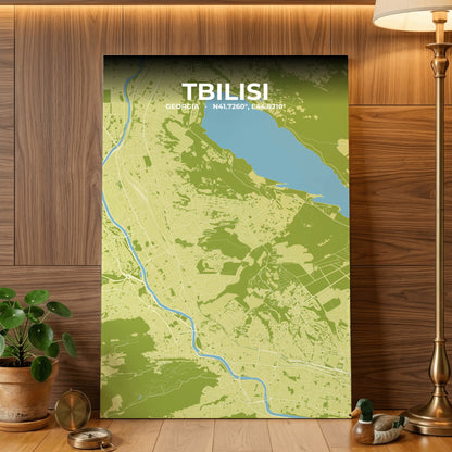 Tbilisi Fern Map Poster