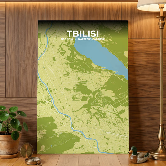 Tbilisi Fern Map Poster
