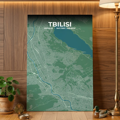 Tbilisi Mist Map Poster