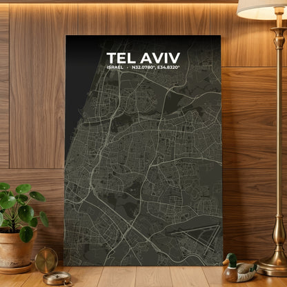 Tel Aviv Sable Map Poster