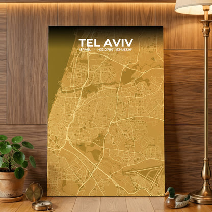 Tel Aviv Forge Map Poster