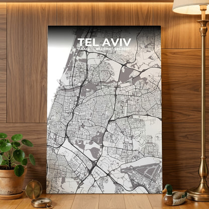 Tel Aviv Ash Map Poster