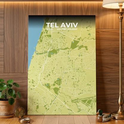Tel Aviv Fern Map Poster