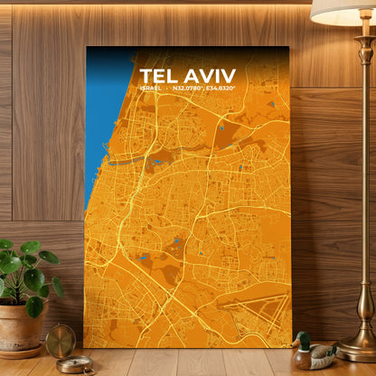Tel Aviv Scorch Map Poster