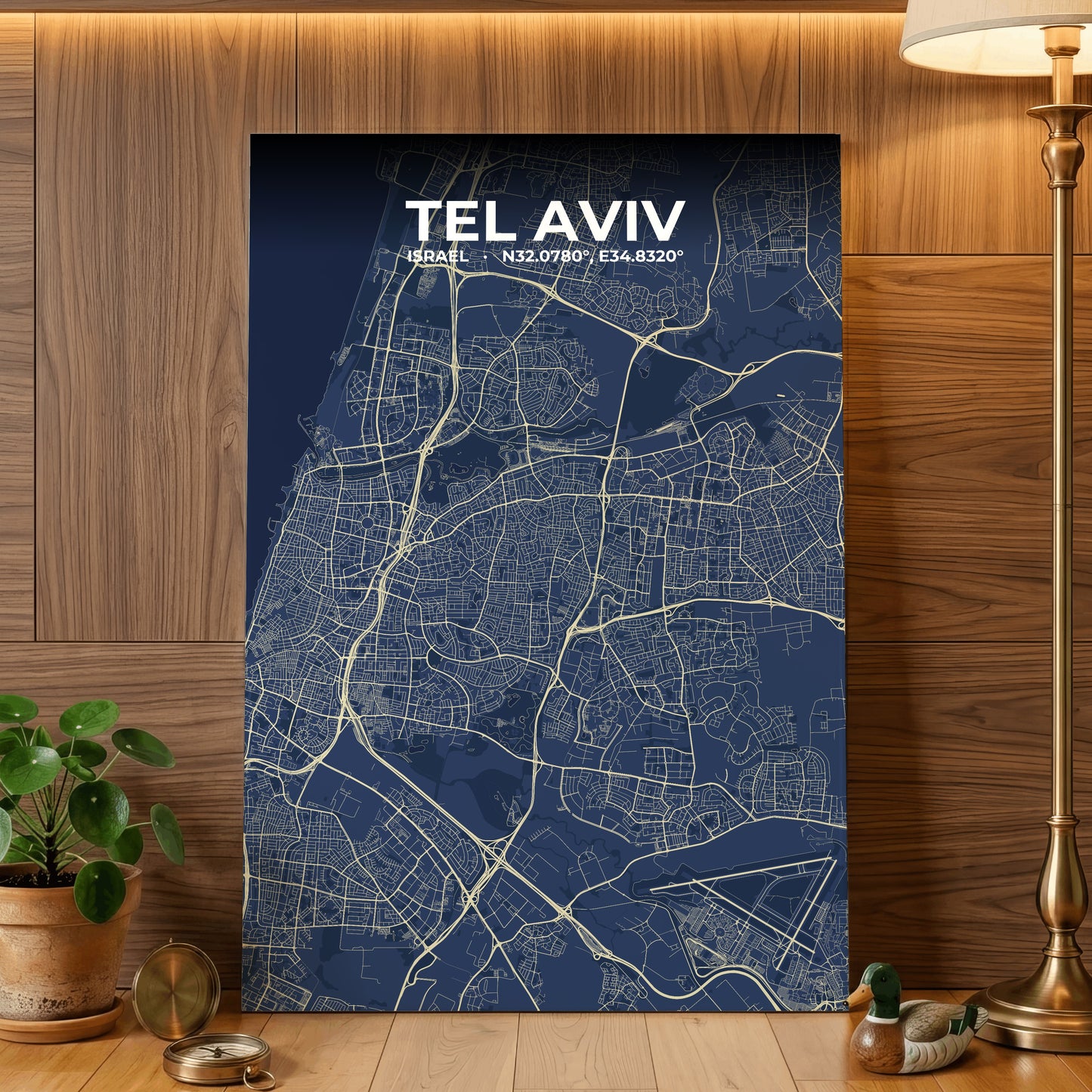 Tel Aviv Anchor Map Poster