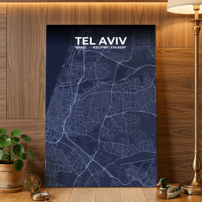 Tel Aviv Tide Map Poster