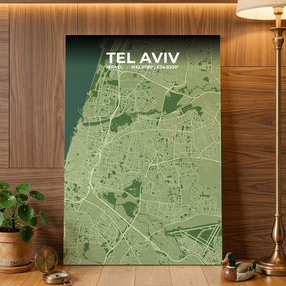 Tel Aviv Clay Map Poster