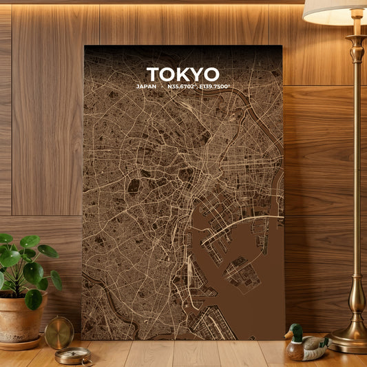 Tokyo Plum Map Poster