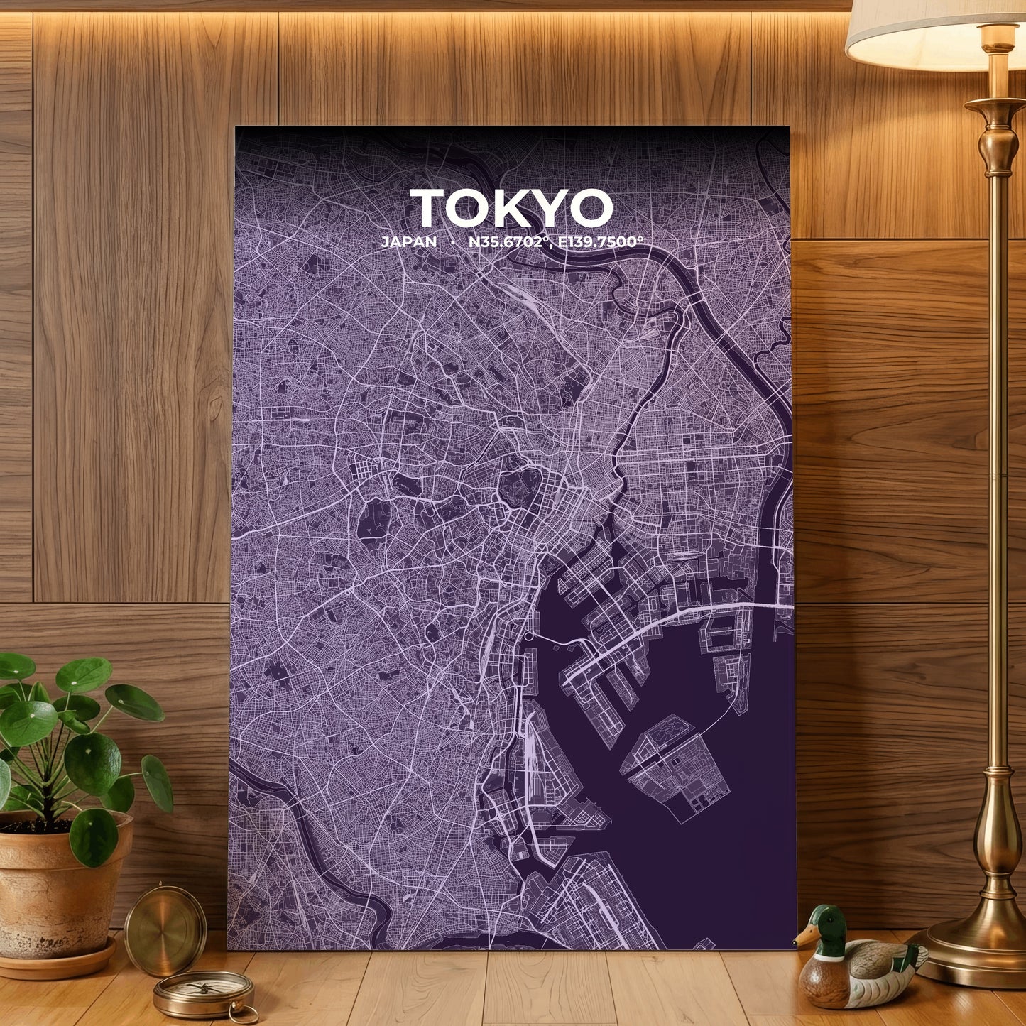 Tokyo Dusk Map Poster
