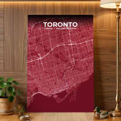 Toronto Garnet Map Poster