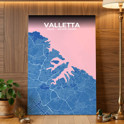 Valletta Candy Map Poster