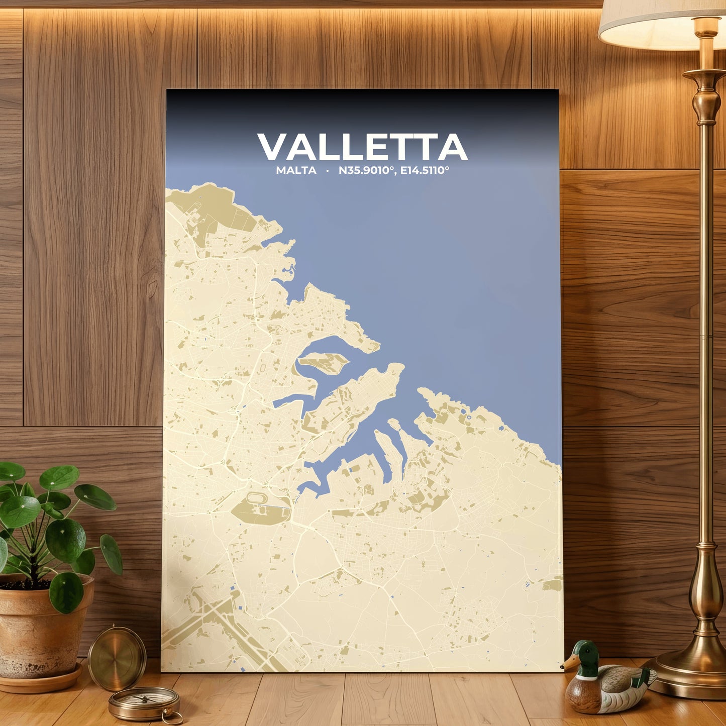 Valletta Barn Map Poster