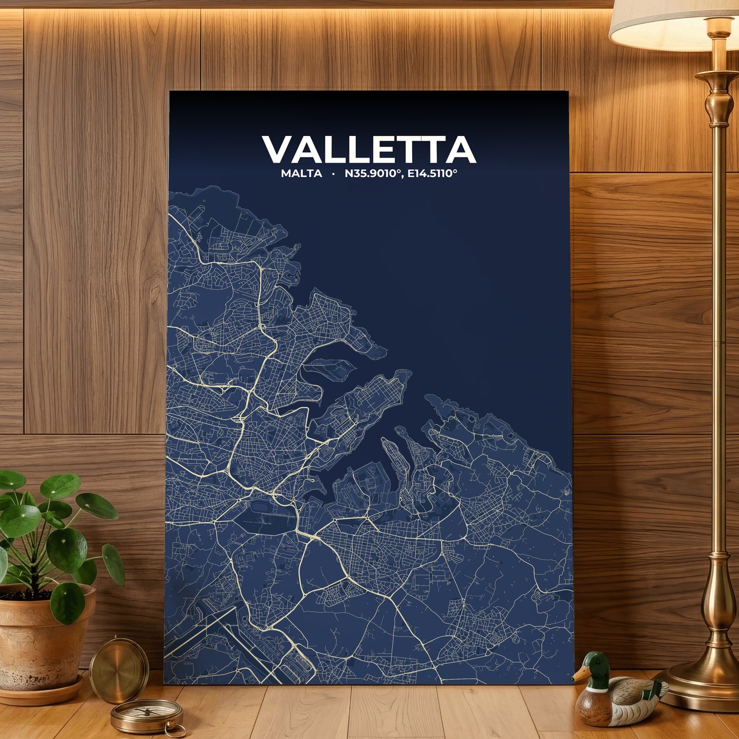 Valletta Anchor Map Poster