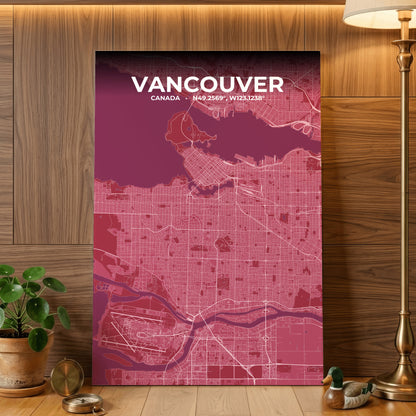 Vancouver Scarlet Map Poster