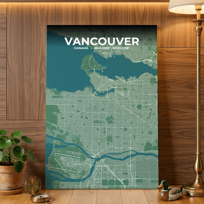Vancouver Mist Map Poster