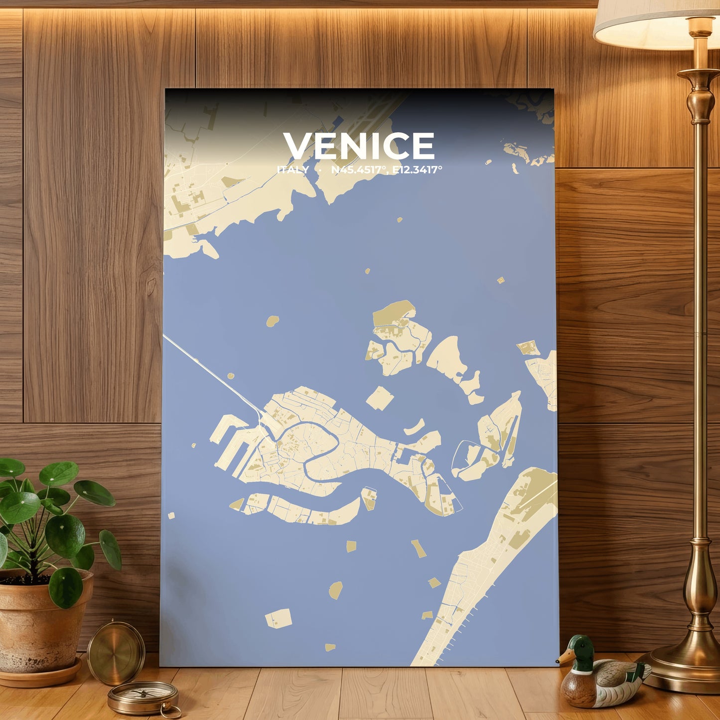 Venice Barn Map Poster