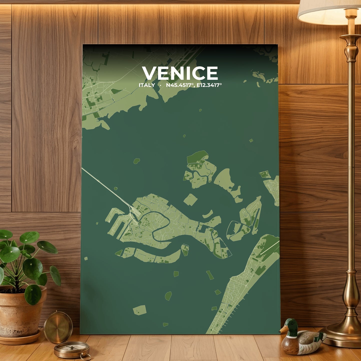 Venice Clay Map Poster