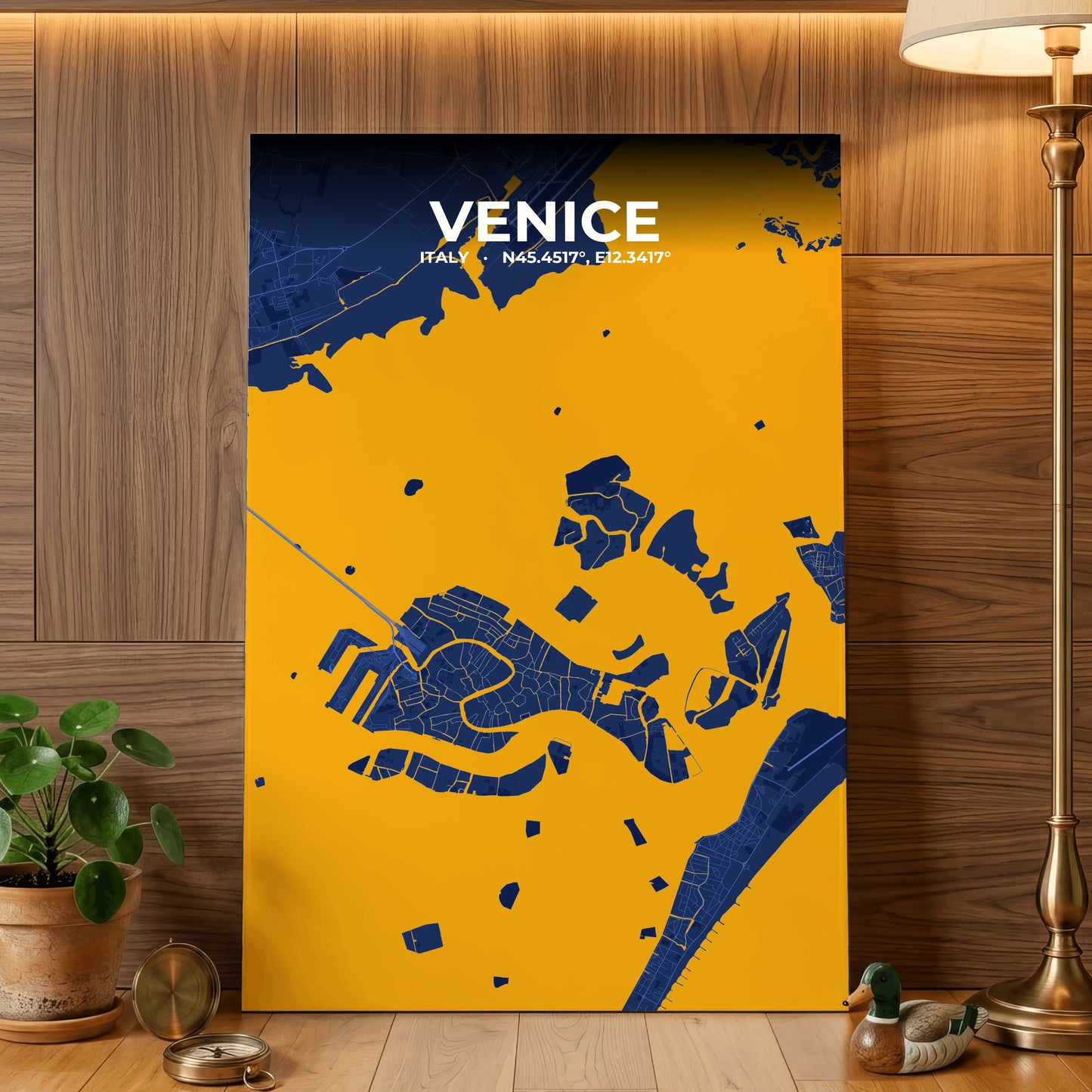 Venice Ink Map Poster