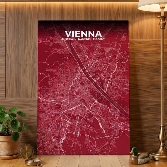 Vienna Garnet Map Poster