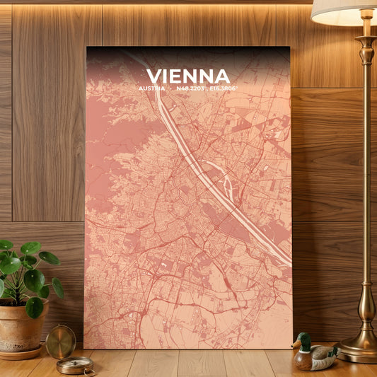 Vienna Blush Map Poster
