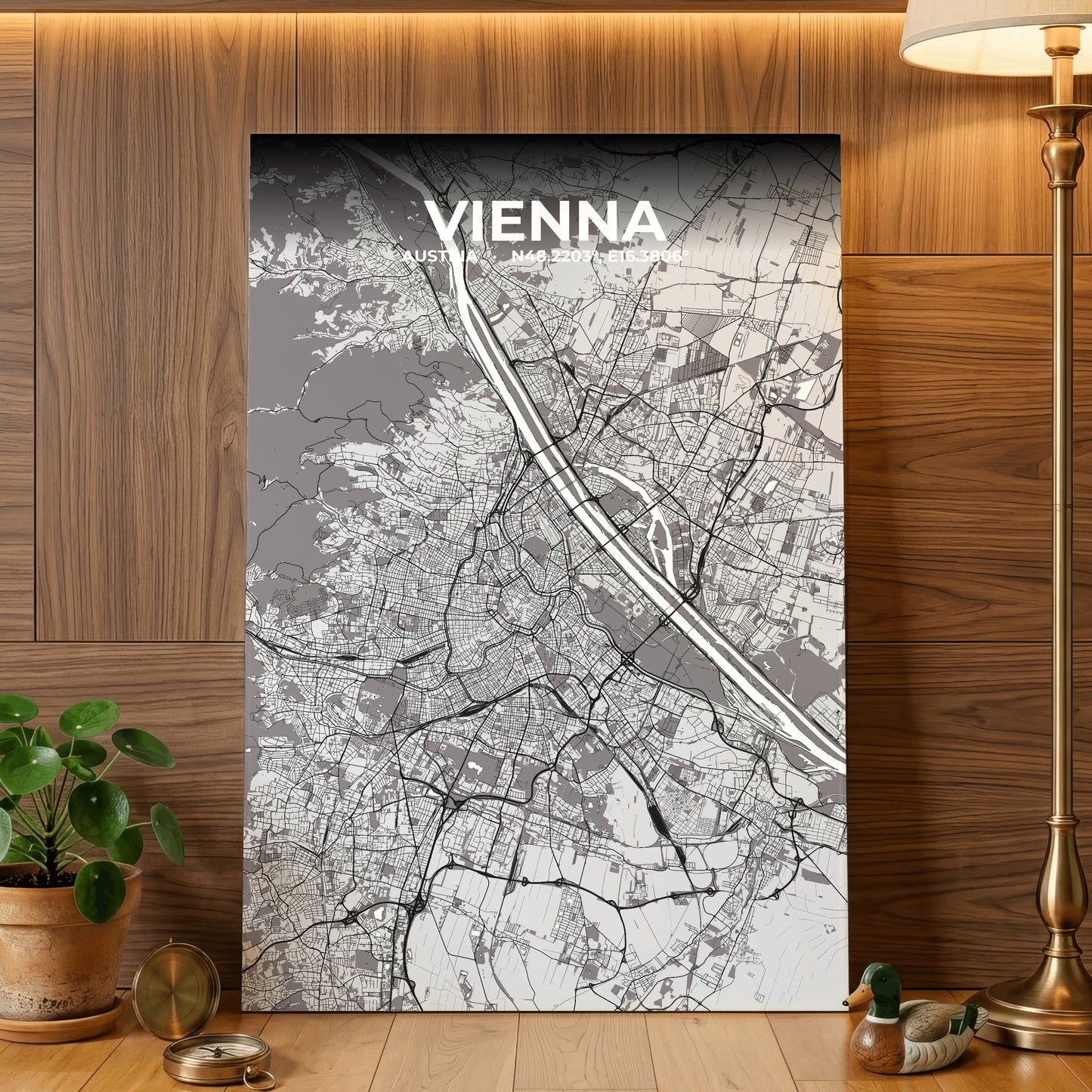 Vienna Ash Map Poster