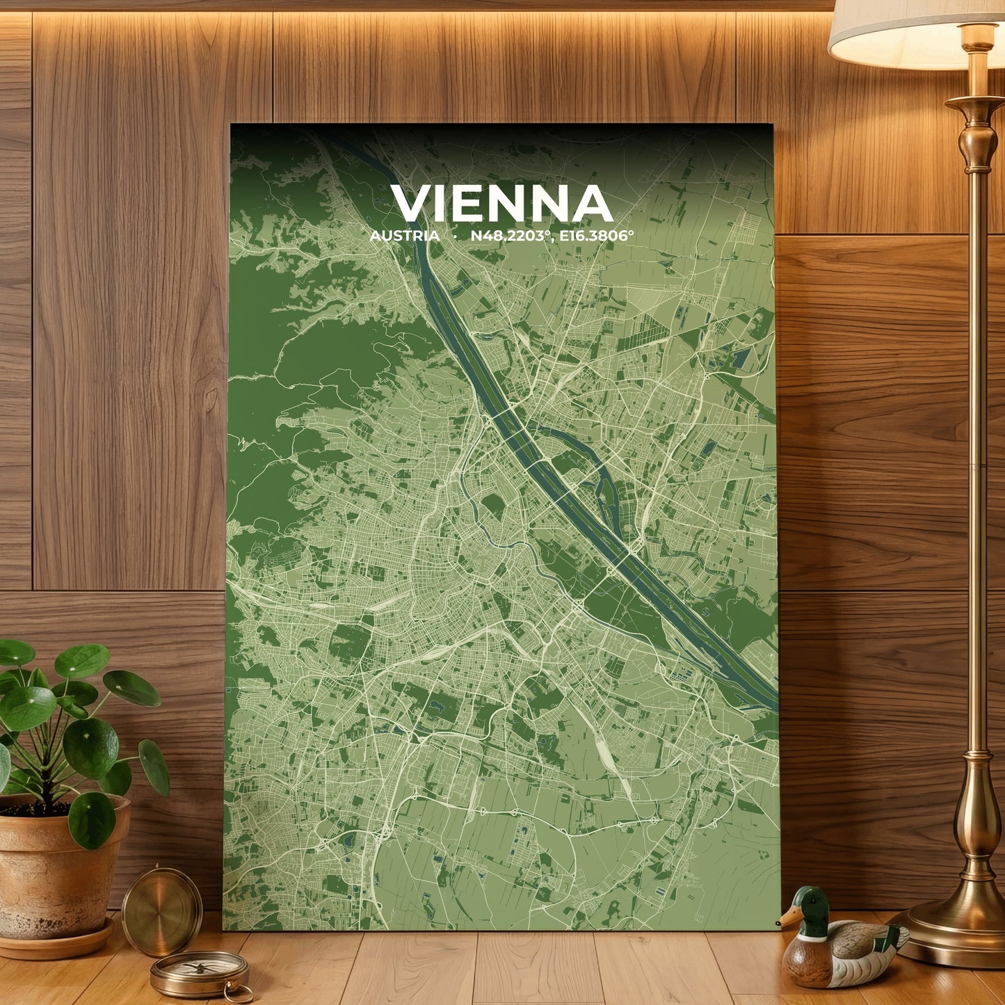 Vienna Clay Map Poster