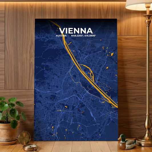 Vienna Ink Map Poster