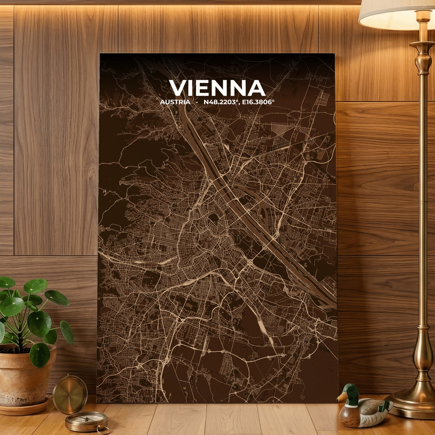 Vienna Plum Map Poster