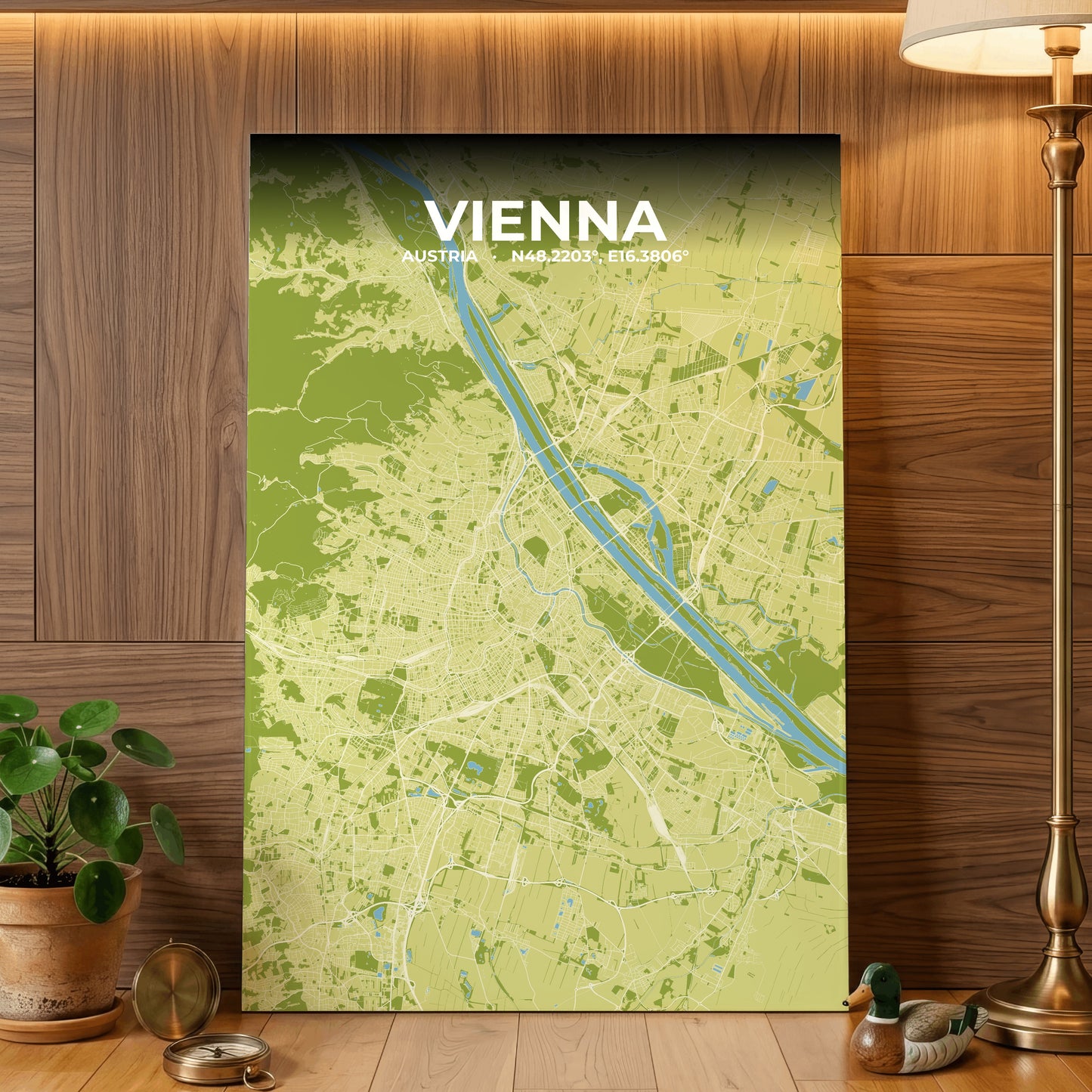 Vienna Fern Map Poster