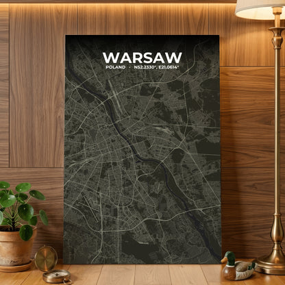 Warsaw Sable Map Poster